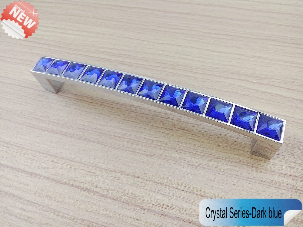 Super Shiny Real Crystal Glass 3D Diamond Handle Furniture Door Drawer Knobs Garderob Köksskåp Skåp för drar