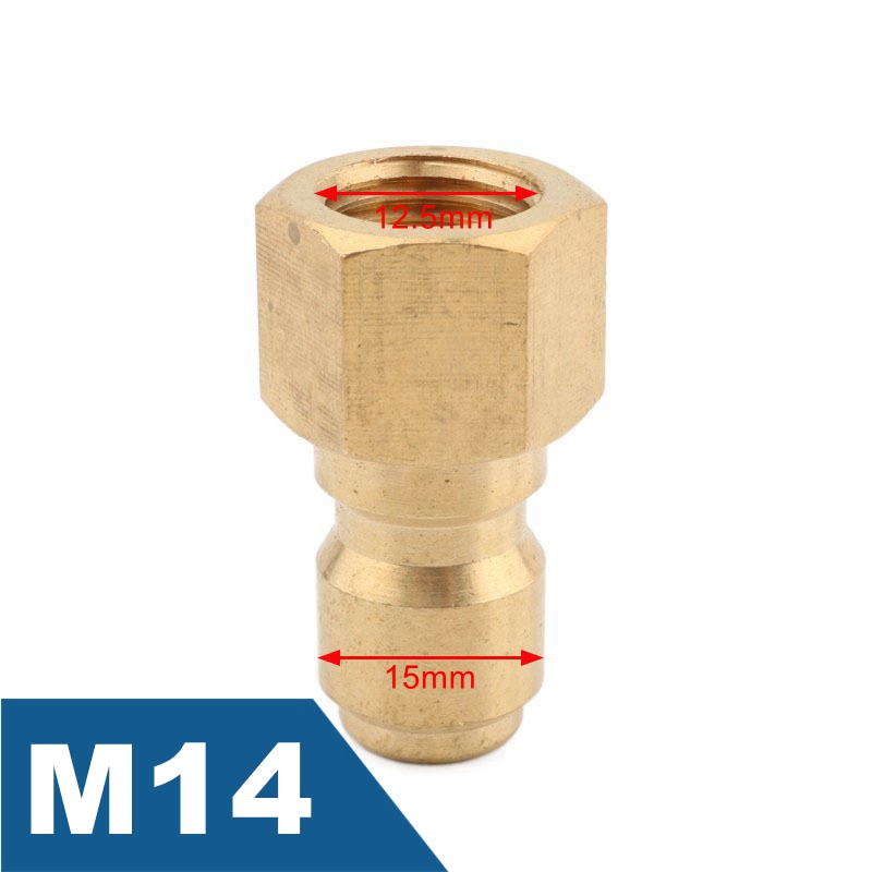 3/8 à M14 M18 M22 CONNECTEUR rapide Haute pression Couplage rapide pour les joints adaptateurs de canon à eau de lave-auto