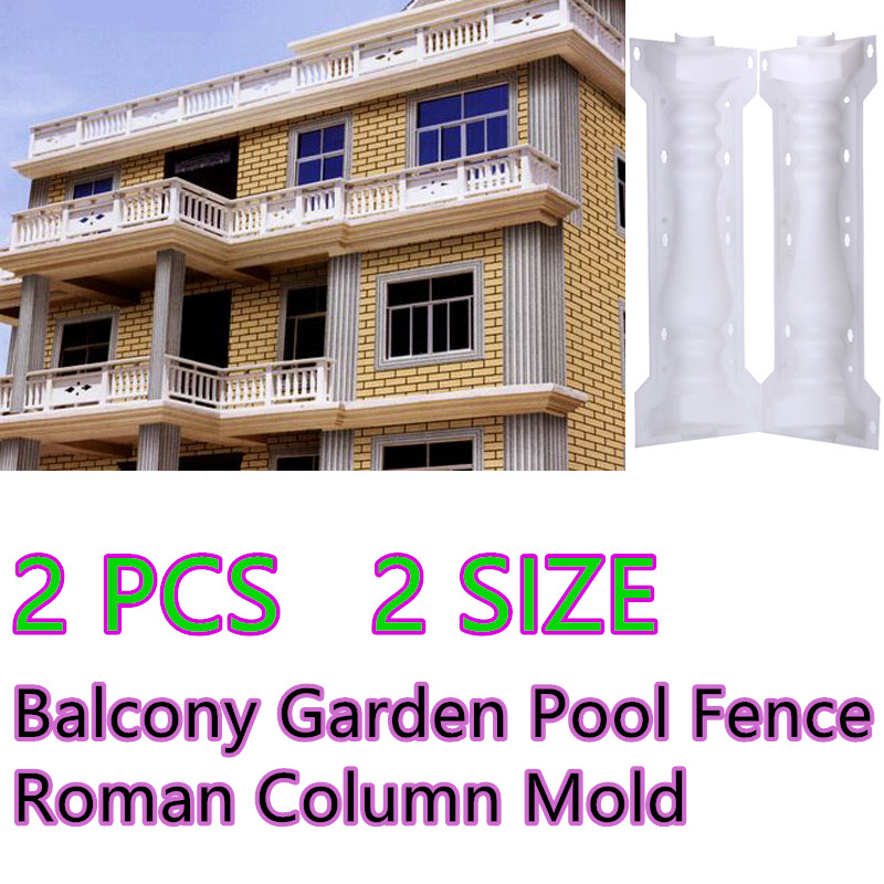 2st Garden Roman Column Mögelbyggnader Beläggar Diy Balcony Garden Pool Staket Cement Räcke Gips Betong Mögel 50x28cm