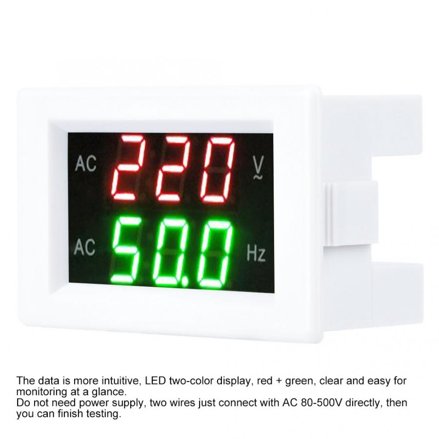 Frequency Counter Generator Display Dual LED Digital CA Ferramenta de teste de medidor de frequência de voltímetro