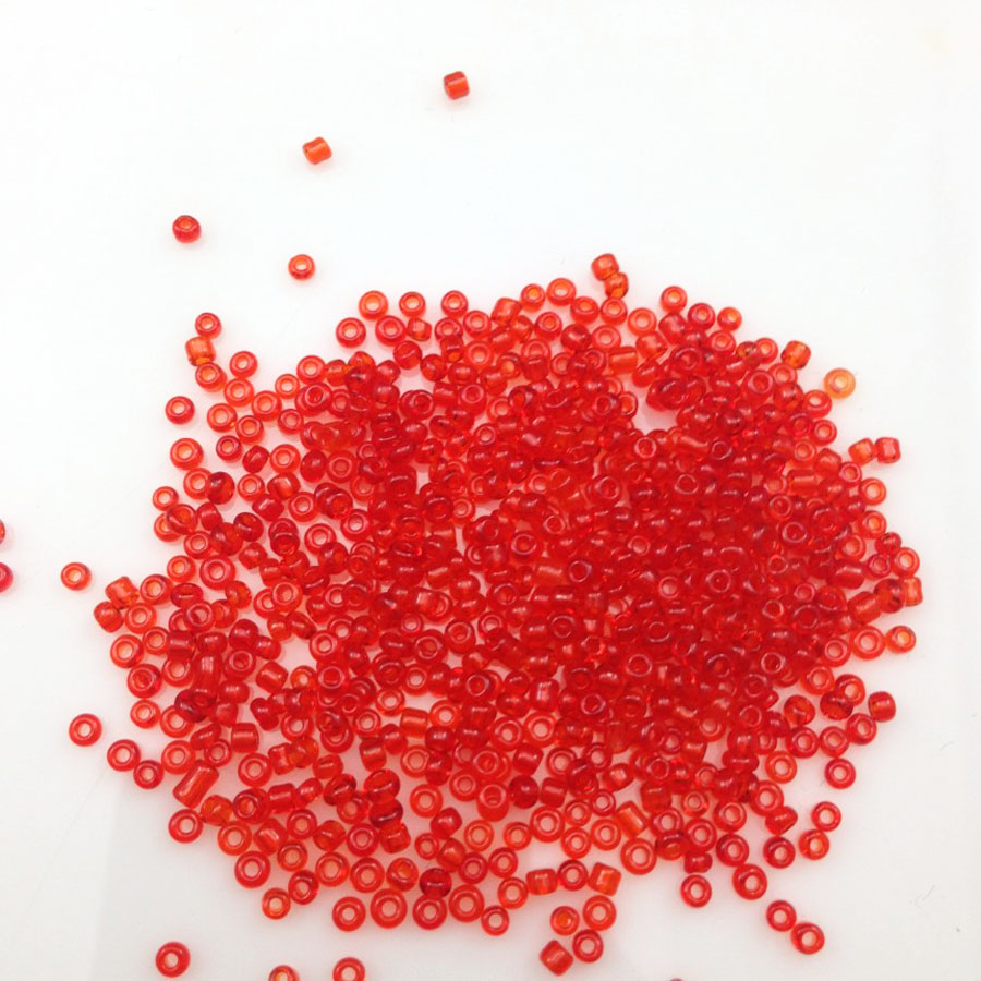 16G 2 mm 12/0 Red Transparent rond des perles d'espaceur en vrac CEZCH Perles de graines de verre