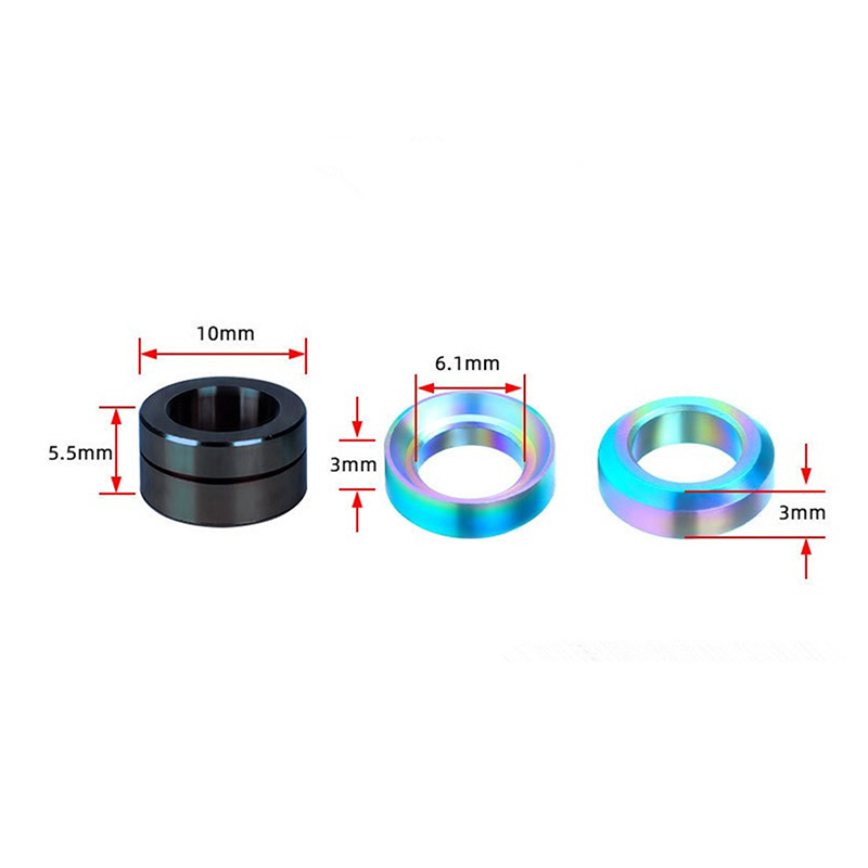 4stMountain BMX Bike Bicycle Titanium Concave and Convex Washer Spacer för skivbromssloksgruppens monteringsbultar