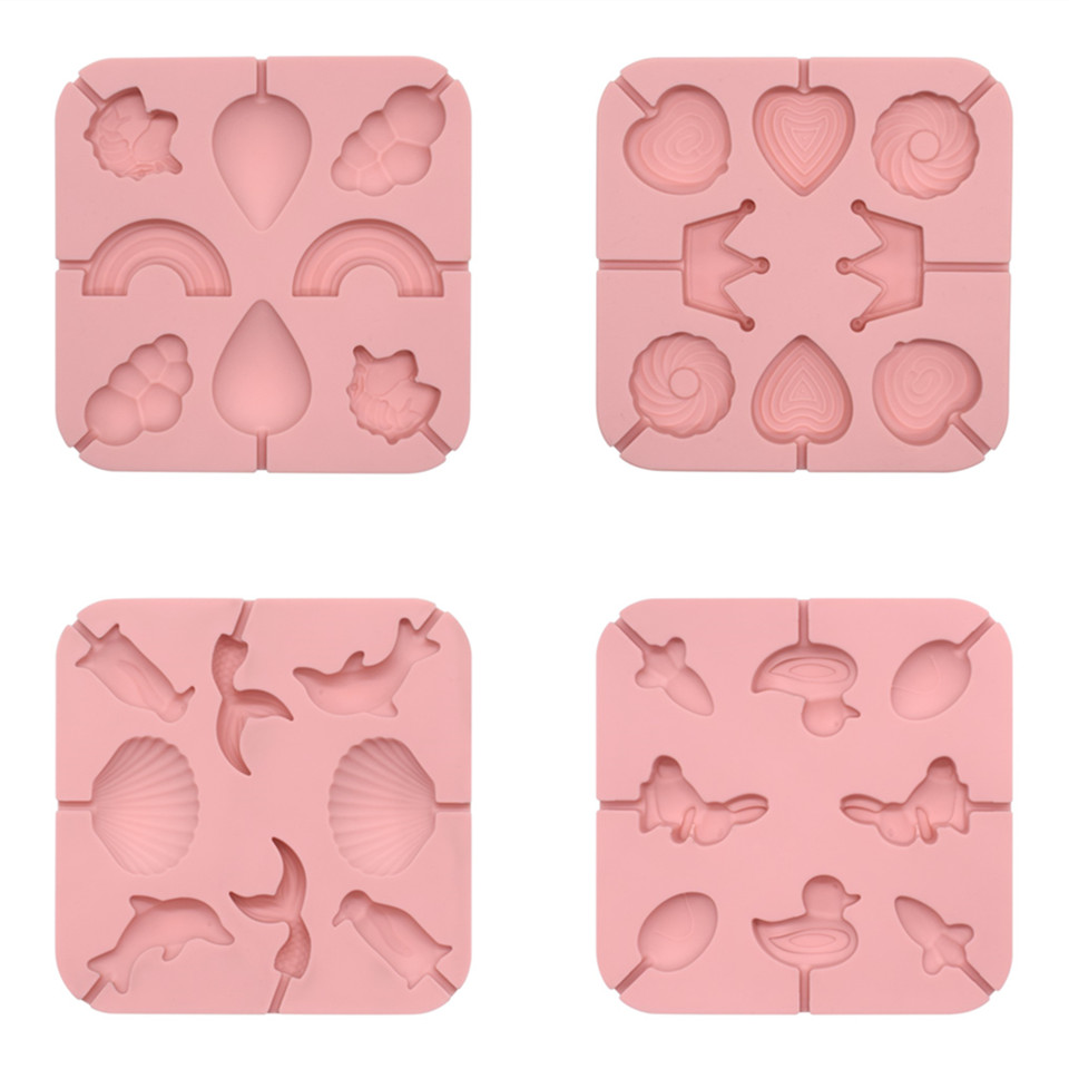 Unicorn/Ocean/Crown/Rabbit Lollipop Silicone Mold Chocolate Candy Cake Mould Cake Decorating Tools Kitchen Baking Accessories