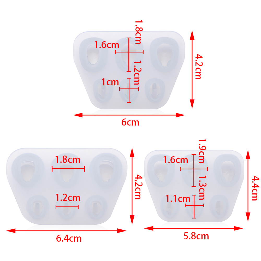 3d Bracelete de silicone Silicone Conta Epóxi Resina Cristal Argila Moldes de jóias pendentes Ferramentas de ornamento DIY