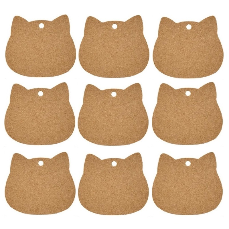 Cat Tags White Kraft Paper Tag Shoes Garment Shoes Sacs Hang Tag Tag de remerciement Cartes Luggage Étiquettes pour les fournitures de fête de mariage DÉCOR