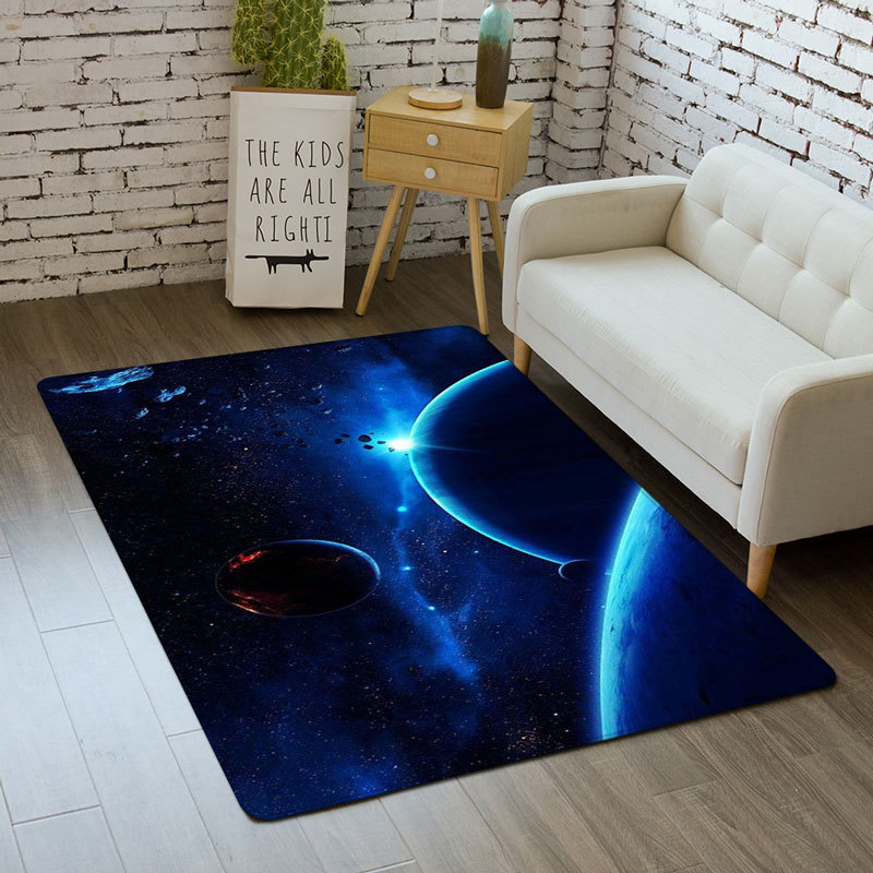 Universe Galaxy Tarpets for Home soggiorno decorazione in memory foam morbido bambini camera da letto mat mate 3d pianeta pianeta area tappeti