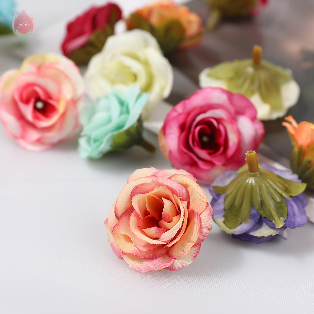 künstliche Blumen Seiden Rose Blume Peonies Kopfkünstliche Pflanzen für Hochzeitsheimdekoration DIY Garland Scrapbook Accessoires