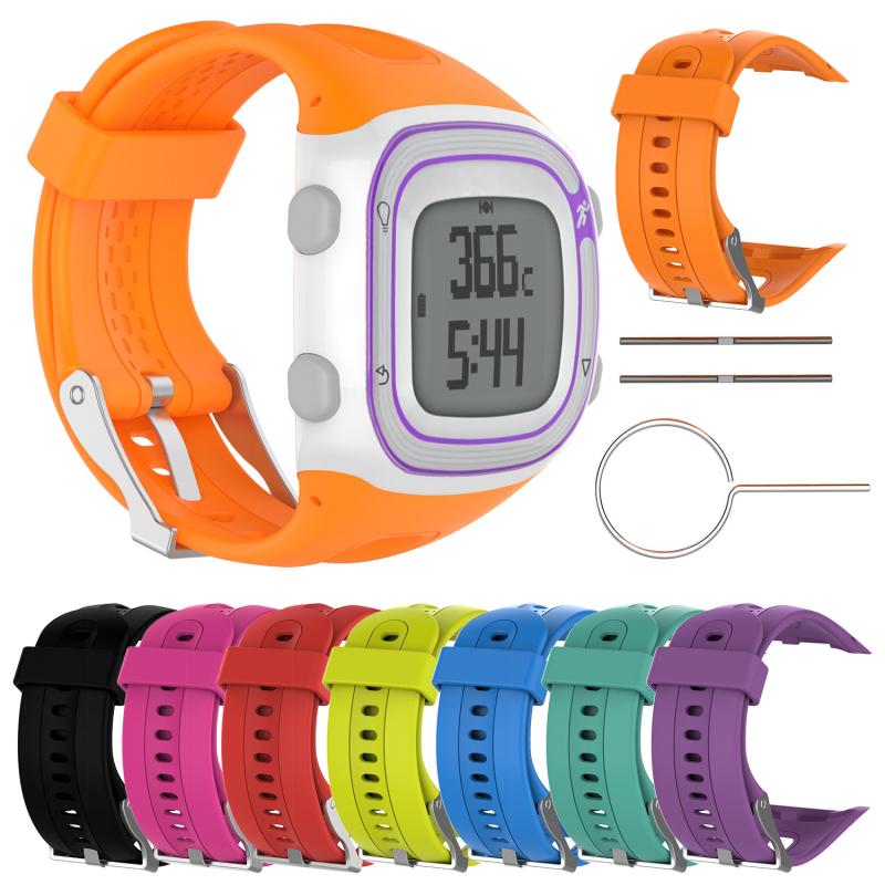 Guarda la fascia Garmin Forerunner 10 15 GPS Sports Watch Silicone Small Bracciale cinturino di grande sostituzione