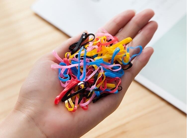 1000 pezzi colorati piccoli elastico corda capelli corda bambini elastico porta borsetto di borsetto uffici scolastici