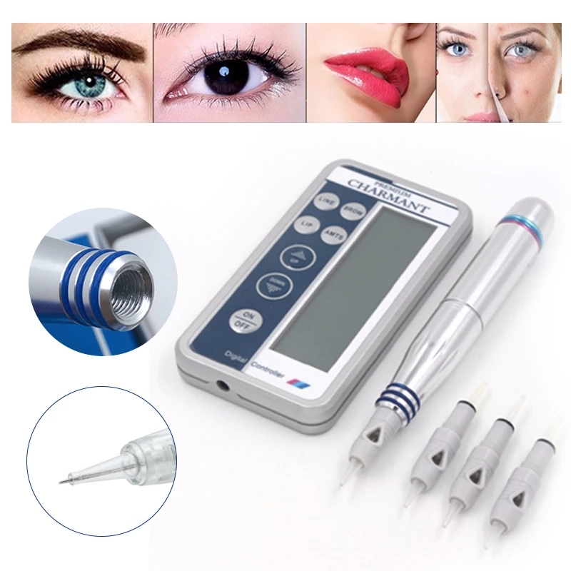 Microblading Charmant Tattoo Machine Dermografo Permanente make -up Tattoo Wenkbrauw Lip Eyeline Digitale pen Pum Tebrio Gun Acessorie