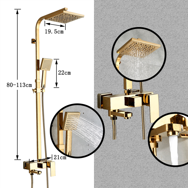 Смесители для ванны роскошные золотые латунные ксабки для ванной комнаты смеситель