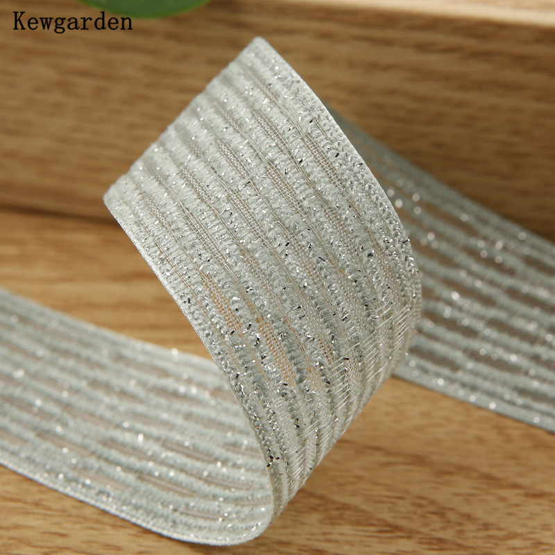 Acessórios para Flores de Flor de Cabelo Diy Kewgarden Diy Fitas de Organza Bright Stripe 1 