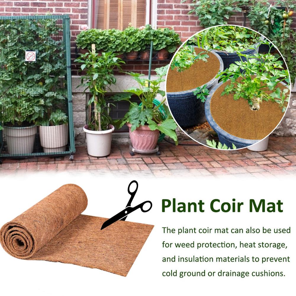 Natural Coconut Palm Fiber Coco Liner Bulk Roll Mat Carpet Flower Basket Flowerpot Wall Basket Pet Reptile Carpet 0.5x2m