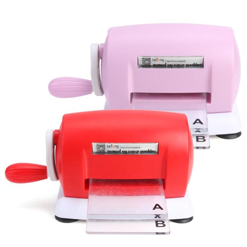 DIY DIES Cutting Embonsing Machine Scrapbooking Dies Cutter Paper Card Die-Cut Machine Home Prägling Dies Tool Pink Purple