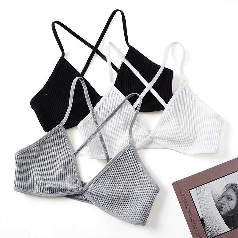 Bras Womens Seamless Deep-V Bra Sexy Triangle Thin Bralette Back Tops Breathable Plunge Underwear Tube Vest Top Female Lingerie 240410