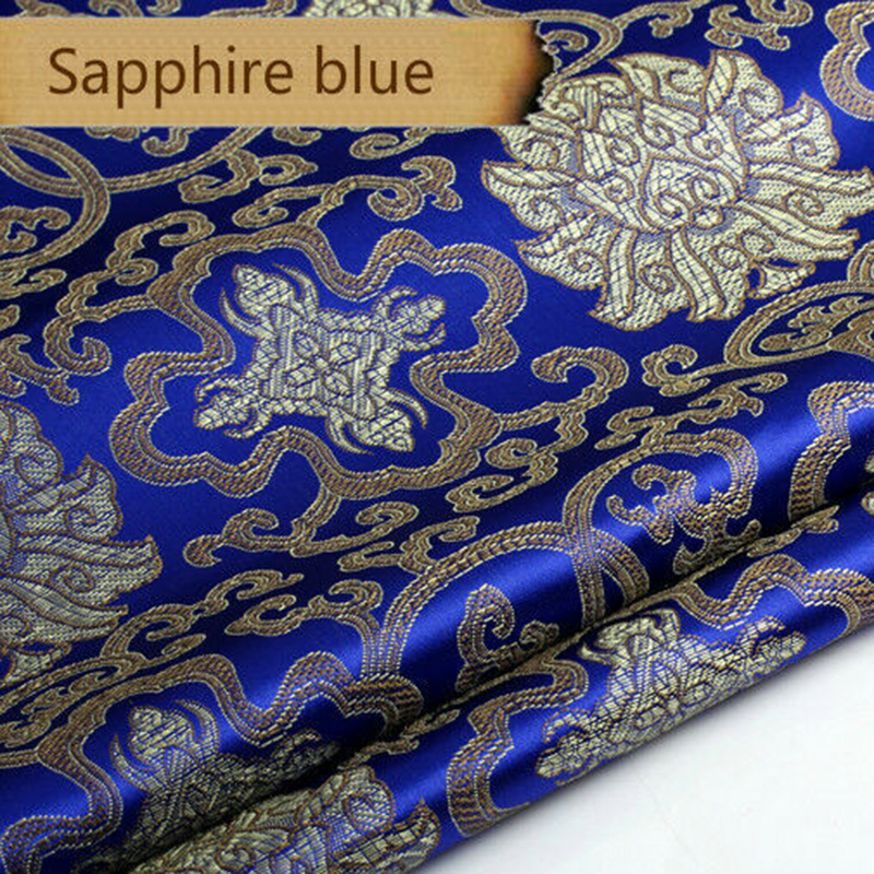 50*90cm Vintage Chinese Style Brocade Satin Jacquard FabricDIY Handmade Patchwork Satin Fabric For Sewing Kimono Cheongsam