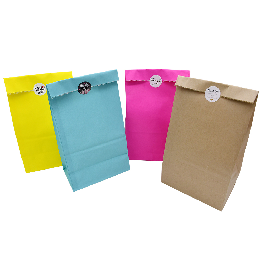 Kraft papieren zakken solide kleur bruiloft feest voor de voorkeur trakteer snoepbuffettas/envelop cadeau wrap 9*6*18 cm