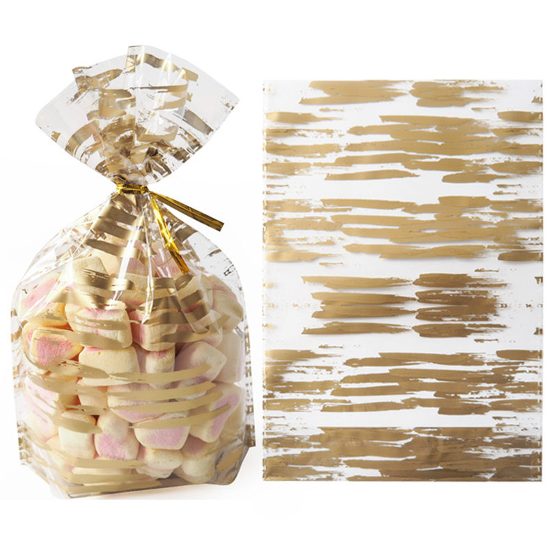 50 pezzi creativo packaging in plastica sacca floreale matrimoni a favore della borsa biscotti cioccolato imballaggio confezione da regalo decorare forniture