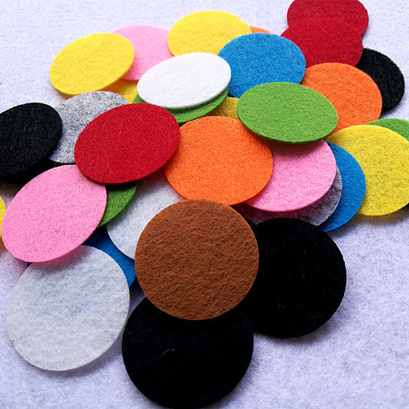 3cm Round Patches en feutre colorées Tamps de tissu FELT