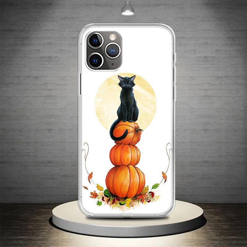 Pumpkin Happy Fall Autumn Phone Case Cover For iPhone 14 13 Pro 11 15 Art 12 XR X XS Max 7 8 6S Plus SE Soft Pattern Coque Fun