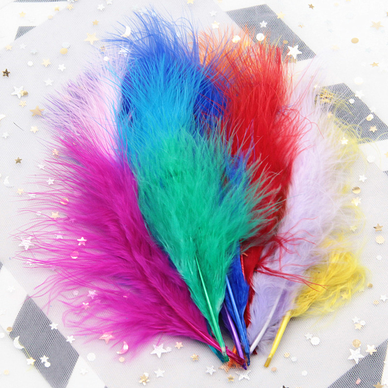 50-stk kippenpluim 10-15 cm 4-6 inch natuurlijke kalkoenveren diy plumas ambachten voor carnaval halloween kerstgroothandel