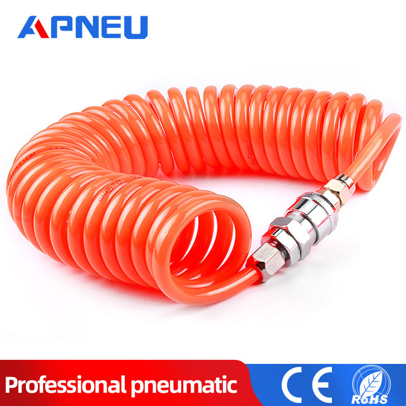 8mm 10mm 12mm PU Air Pipe Air Pump High Pressure Telescop Tube Air Compressor Spiral Kanal Pneumatic Tubo Compressore Aria