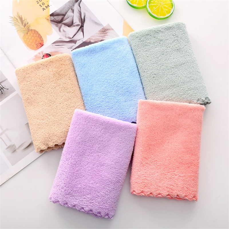 Coral Velvet Hand Towel Face Towel Thickened Soft Absorbent Kitchen Dishwashing Dishcloth For Bathroom Quick Dry Towel