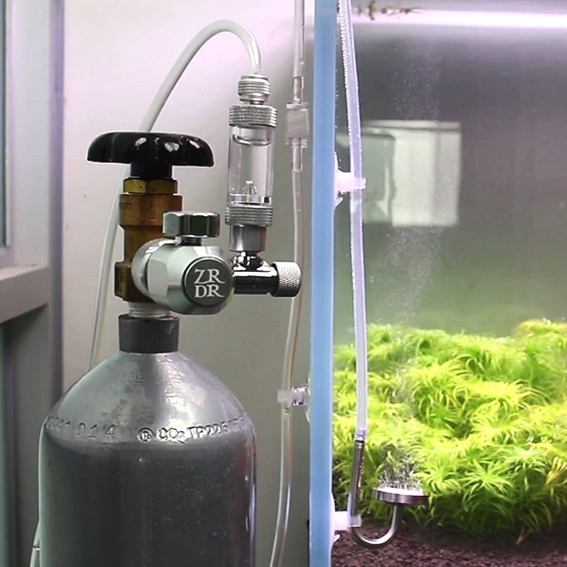 Аквариум -регулятор CO2 Mini Одно давление дисплей простой клапан, материал алюминиевого сплава, используемый для аксессуаров для водных растений