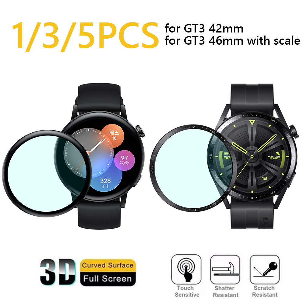 Soft Protectiom Film für Huawei Uhr GT 3 42mm/46mm Smartwatch PMMA+PC -Bildschirmschutzabdeckung nicht Glas Beschützer