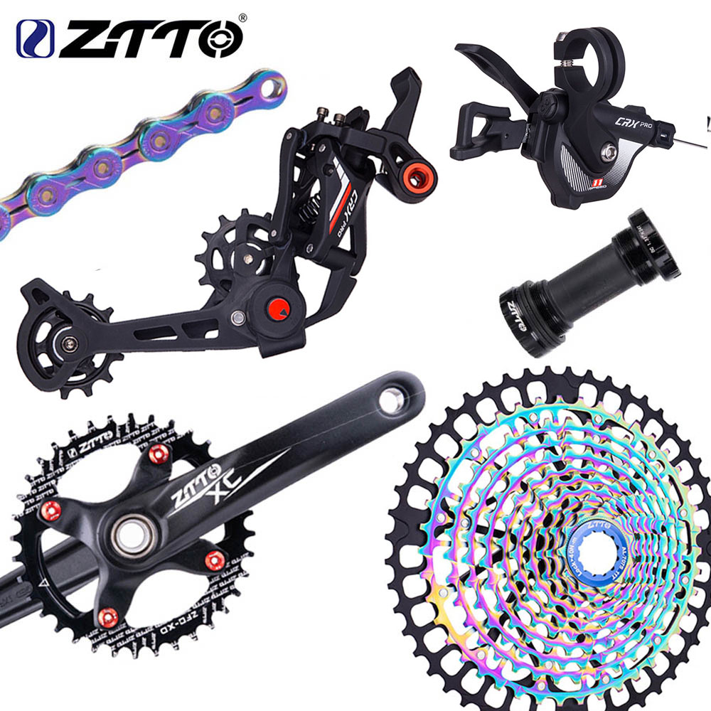 ZTTO 11 Speed Bicycle Shifter Achter Derailleur MTB CRX PR0 Group Set 11Speed Crank Set Mountain Bike Cassette HG Kit 11s Chain