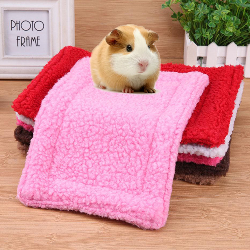 30x20 cm Animal Filt Mat Hamster Rabbit Cat Kitten House Pad Quilt Double Sided Fleece Warm Nest Bedding Cover Pet Accessories