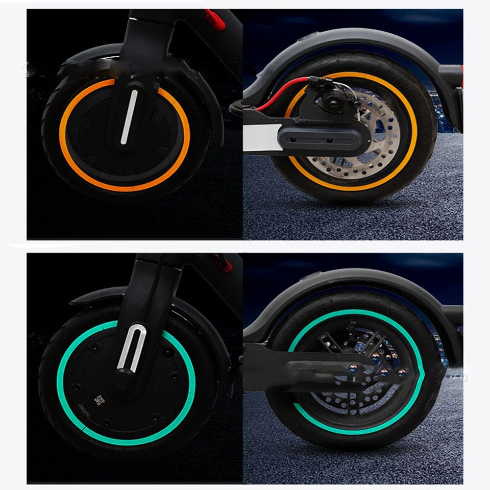 wasserdichtes PVC Reflective Sticker Scooter Wheel Wheel Hubs Schutzaufkleber für Xiaomi M365 Pro Electric Scooter Accessoires