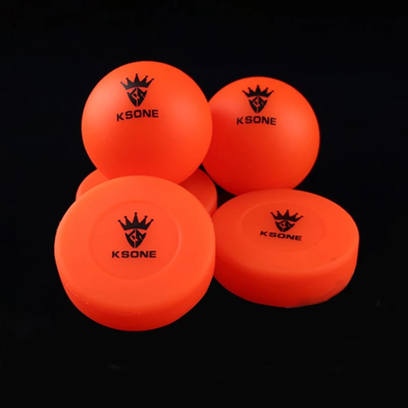 2st Roller Road Hockey Round No-Rebound Ball Street Ice Hockey Training Practice Orange Color Hockey Puck