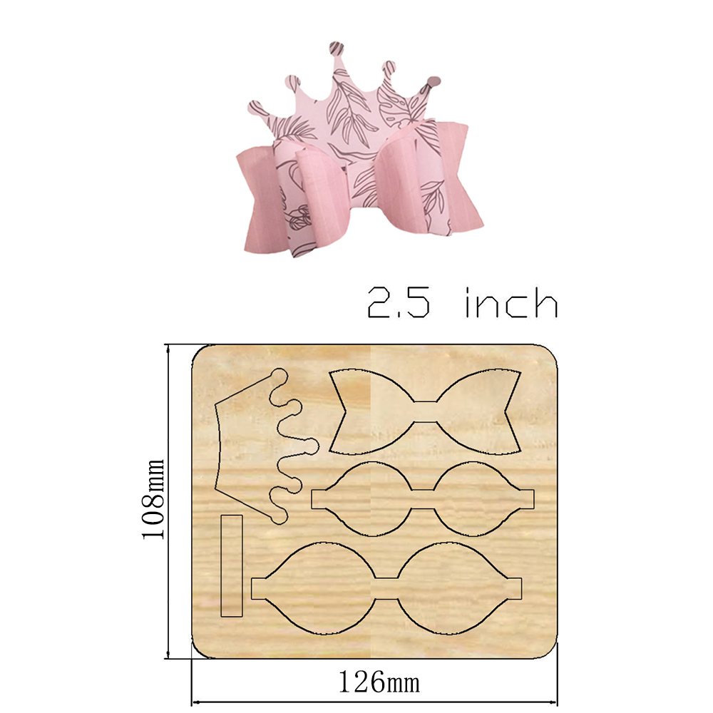 2021 New Bow crown Cutting Dies Wooden Knife Die Compatible With Most Manual Die Cut Cutters