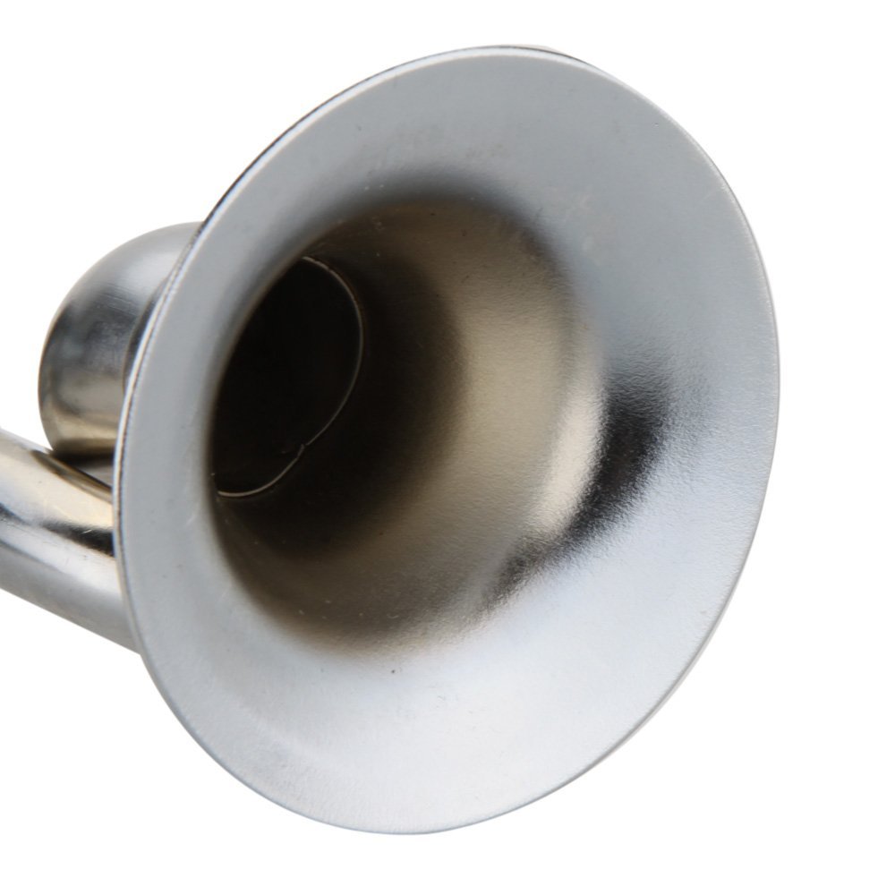 Trumpette non électronique à vélo à vélo à vélo Bell Vintage Retro Hugle Hooter Horn Silver