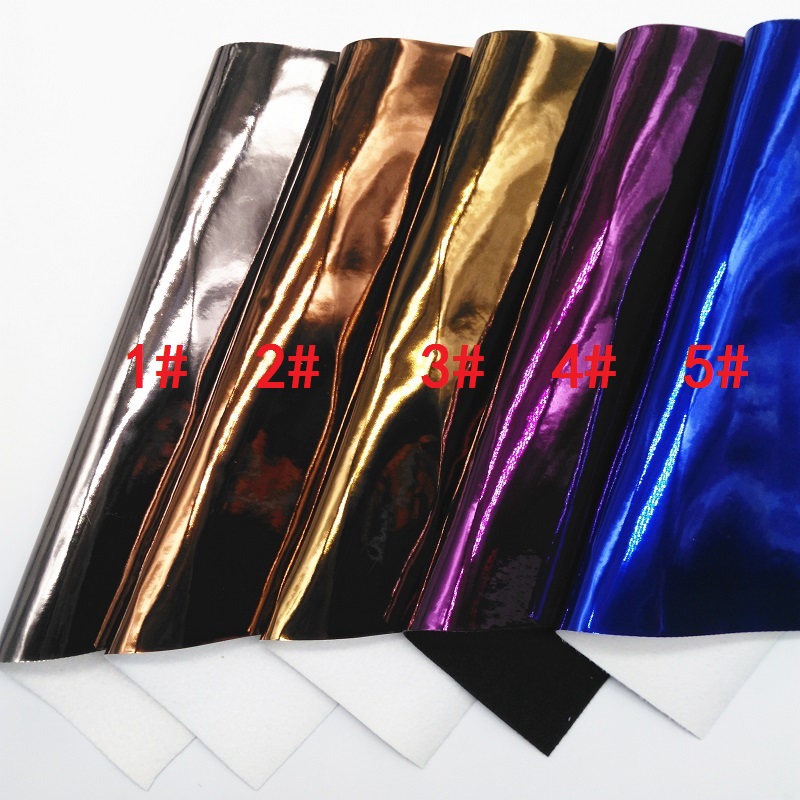 Glitterwishcome 21x29cm A4 Размер Speat Patent Mirror Faux Synthetic Leather Fabric, GM3076A