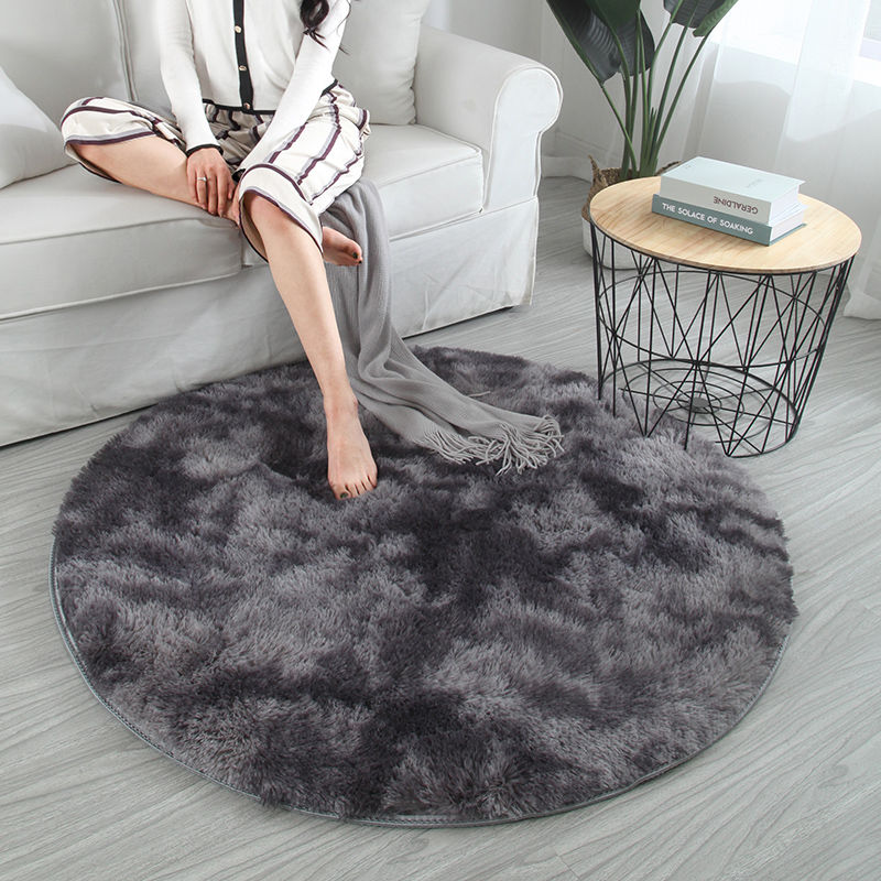 Tie Dye Carpet Plush Floor Fluffy Mats Bedside Area Rug for Living Room Gradient Non-slip Kids Room Soft Rugs