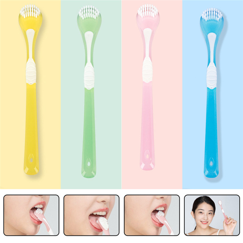 Useful Tongue Scraper Double Sided Oral Tongue Cleaner Medical Mouth Brush Reusable Fresh Breath Maker