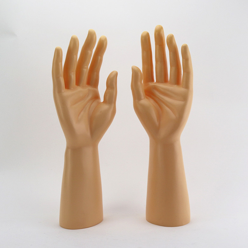 1 paar unisex mannequin handarm displaybasis voor handschoenen sieraden horloge ringmodel display stand shop show plastic handmodel