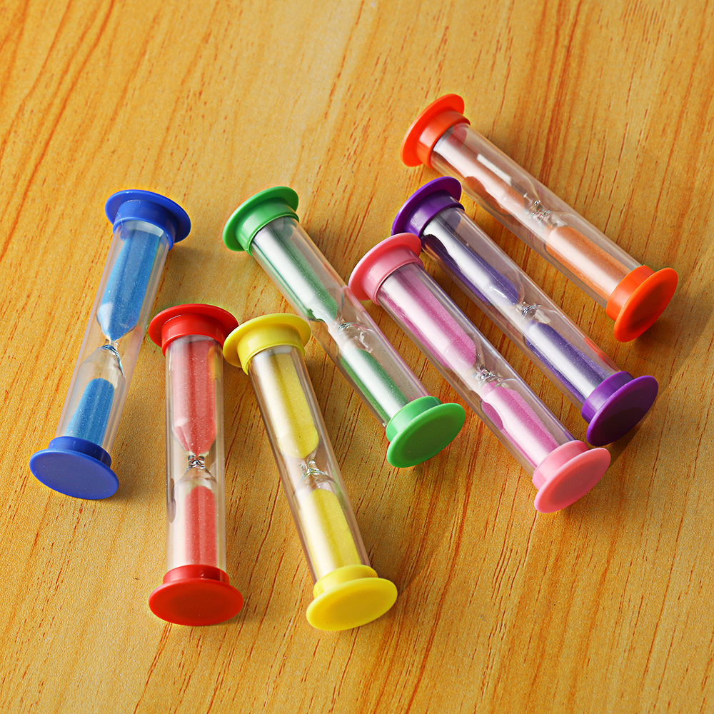 3 minutes Colorful Sucker Houglass Sandglass Sand Clock Timers Sand Timer Timer Timer Tooth Brosting Play Timer Enfants