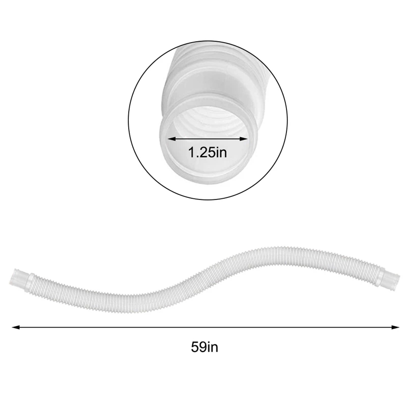 Puille de piscine Filtre de tuyau de remplacement 59 po