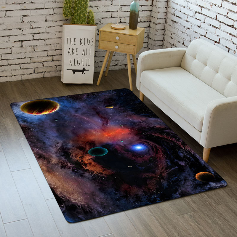 Universe Galaxy Tarpets for Home soggiorno decorazione in memory foam morbido bambini camera da letto mat mate 3d pianeta pianeta area tappeti