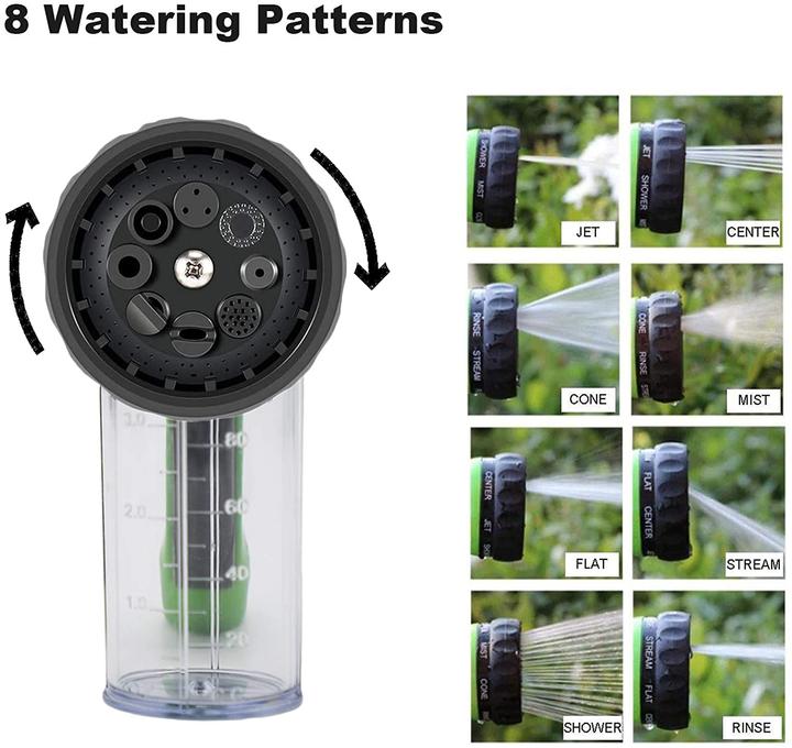 8 in 1圧力ホースノズルフォームガンジェットスプレーガンソープディスペンサーガーデン水散水犬動物水銃洗浄ツール