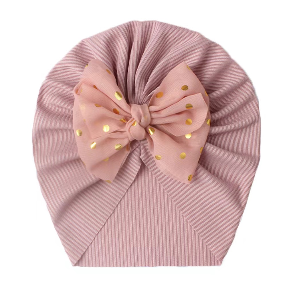 Lovely Shiny Bowknot Baby Hat Turban Cute Bow Solid Color Baby Girls Boys Hat Beanies Soft Newborn Infant Cap Headband Headwrap