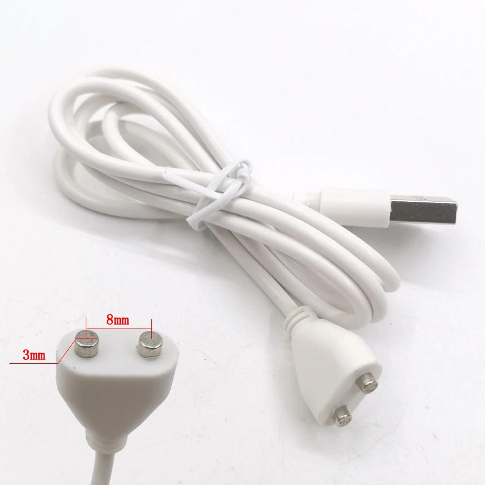 2pin 7 mm de charge magnétique de chargement de câble d'espacement aimant suctio USB Power Charger pour instrument de beauté Smart Device