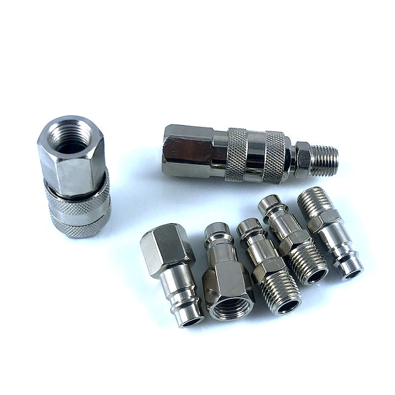 European Style 1/4''NPT Quick Coupling Male and Female Set Connector Kit Coupler Air Hose Pneumatic Fitting