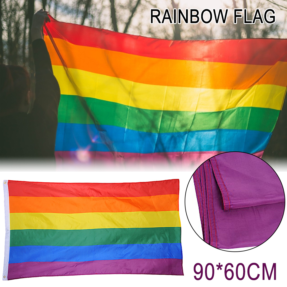 Miłość nie ma płci 90 * 60cm Gay Pride Love Rainbow Flag for Homosexual Philadelphia Philly LGBT