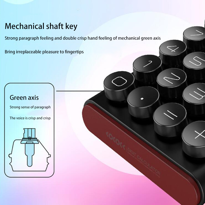 Locock Calculator Portable 20 Keys Multifunctional 10 Digital LCD Calculator for Student Office Mechanical Buttons