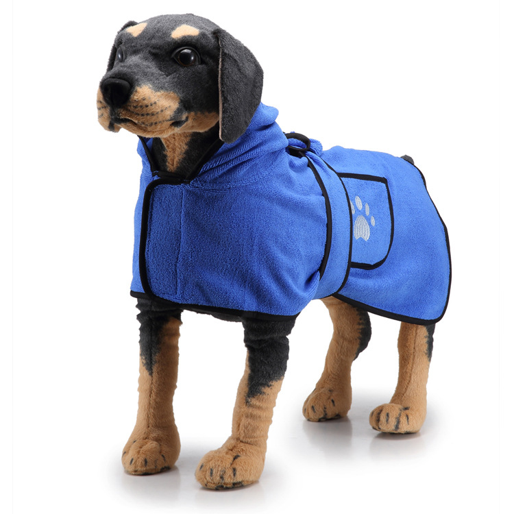 2023 Superabsorberande husdjursbadrockhandduk Dog Torkrock Mikrofiber strandhandduk för stora medelstora små hundar snabbt torrt