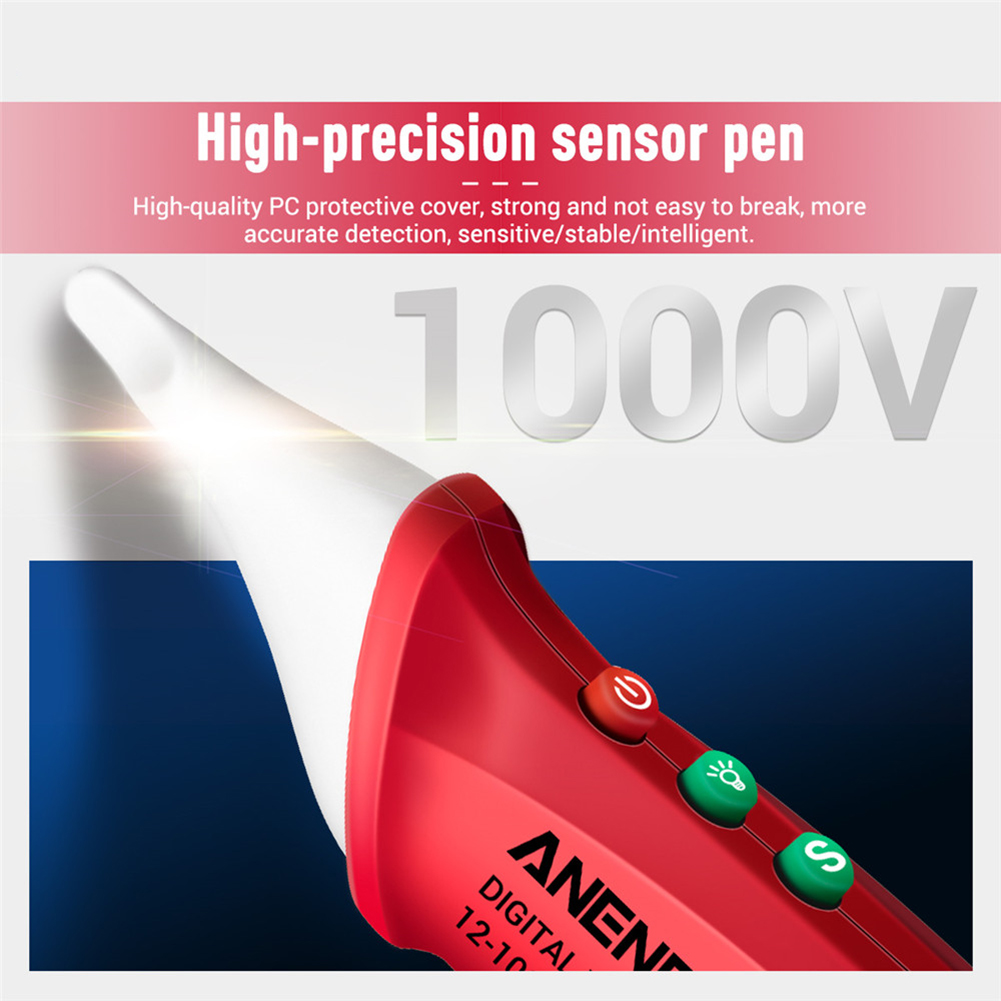 ANENG VC1018 Elektrisk sensor AC -spänningsmätare 1000V Buzzer Detector Tester Pen Frekvens Aktuell spänningsfaktormätare